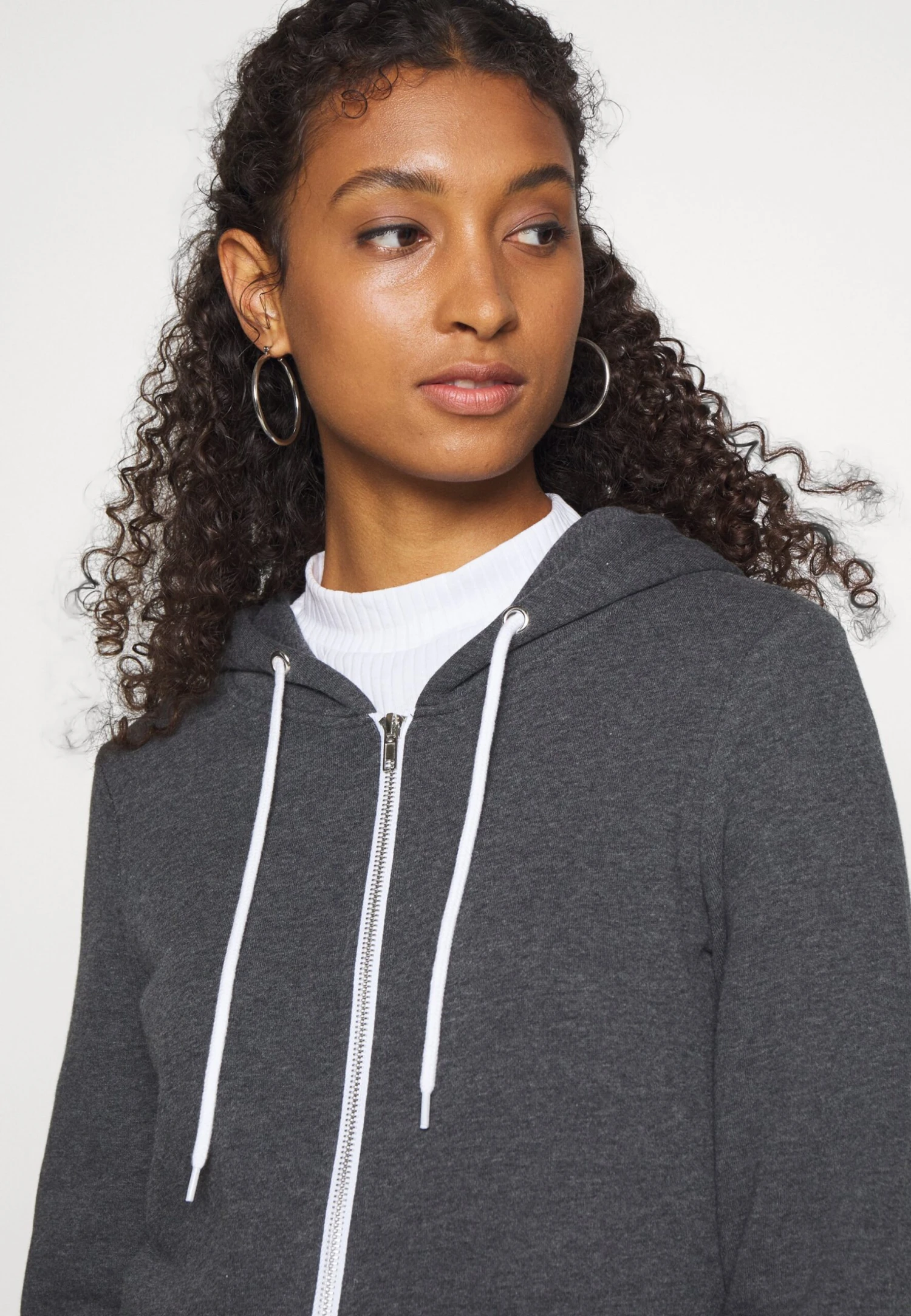 Even&Odd Zip-Up Sweatshirt - Mottled Dark Grey 5 Even&Odd Zip-Up Sweatshirt - Mottled Dark Grey - Image 5