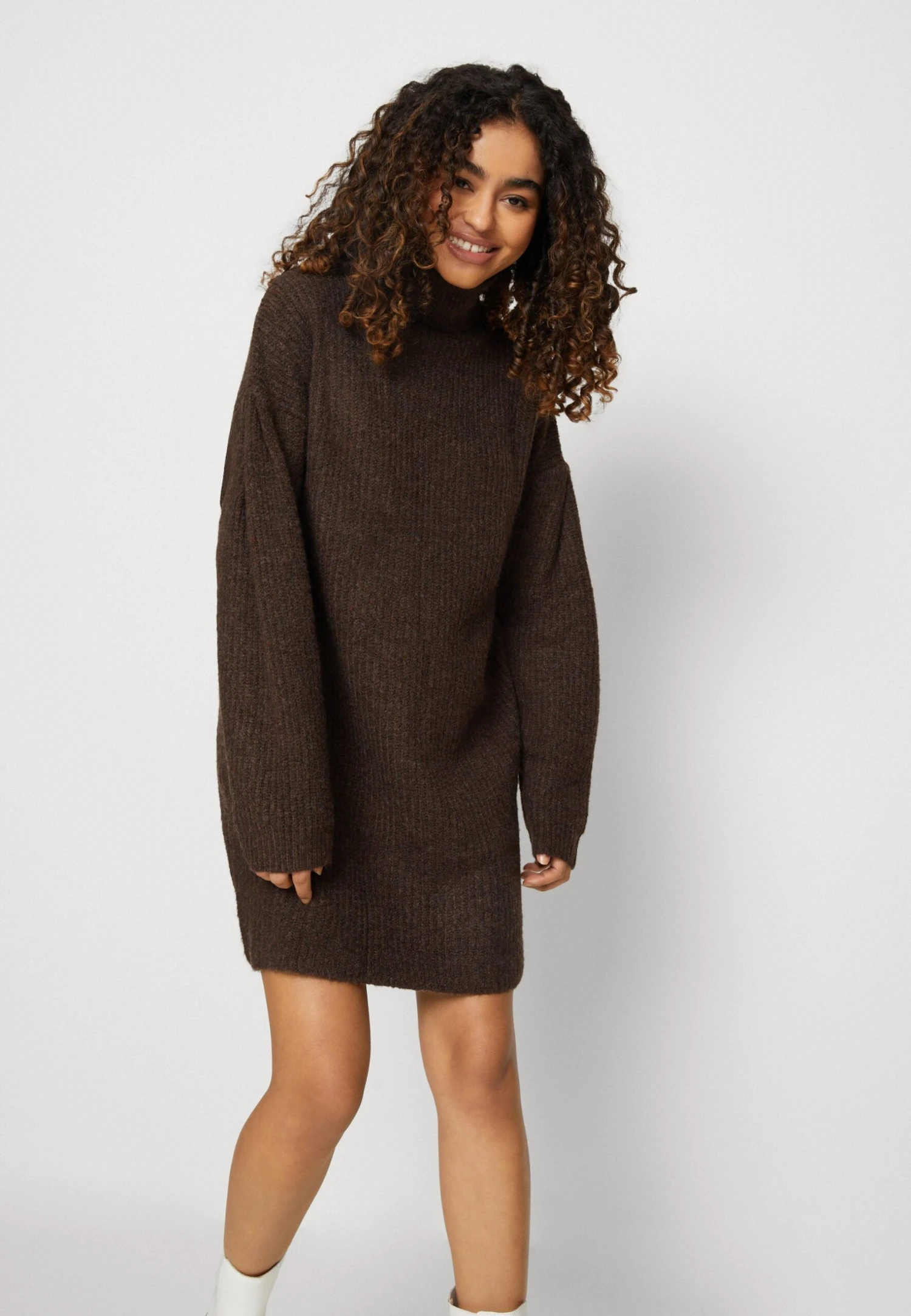 Even&Odd Jumper Dress - Dark Brown 4 Even&Odd Jumper Dress - Dark Brown - Image 4