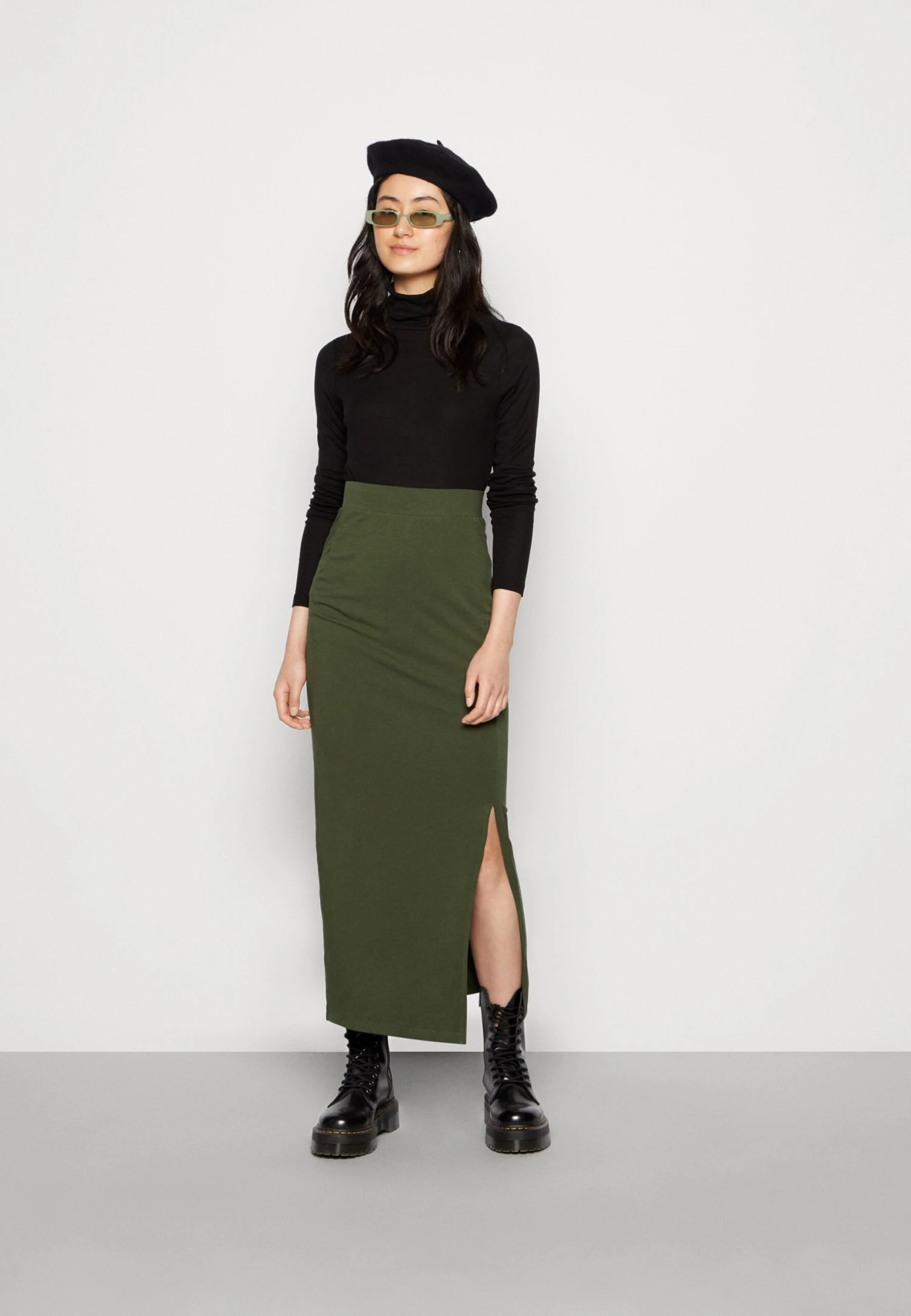 Even&Odd Maxi Skirt - Khaki 2 Even&Odd Maxi Skirt - Khaki - Image 2