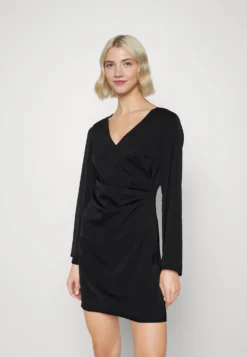 Even-Odd Store 3 Even&Odd Woven Drape Mini Dress- Cocktail Dress / Party Dress - Black