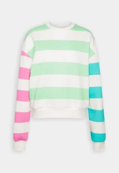 Even&Odd Sweatshirt - Light Green/Light Blue/White