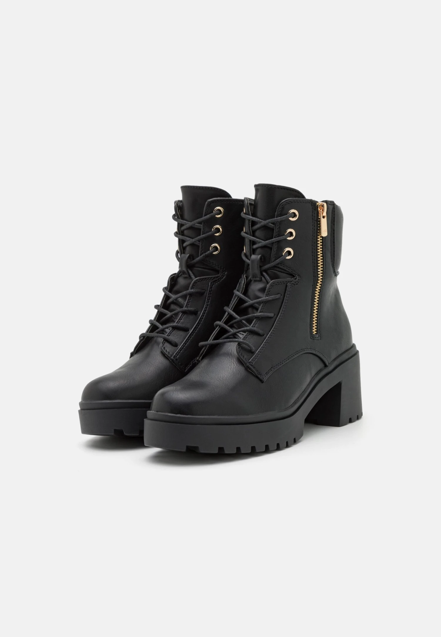 Lace-Up Ankle Boots - Black 3 Lace-Up Ankle Boots - Black - Image 3