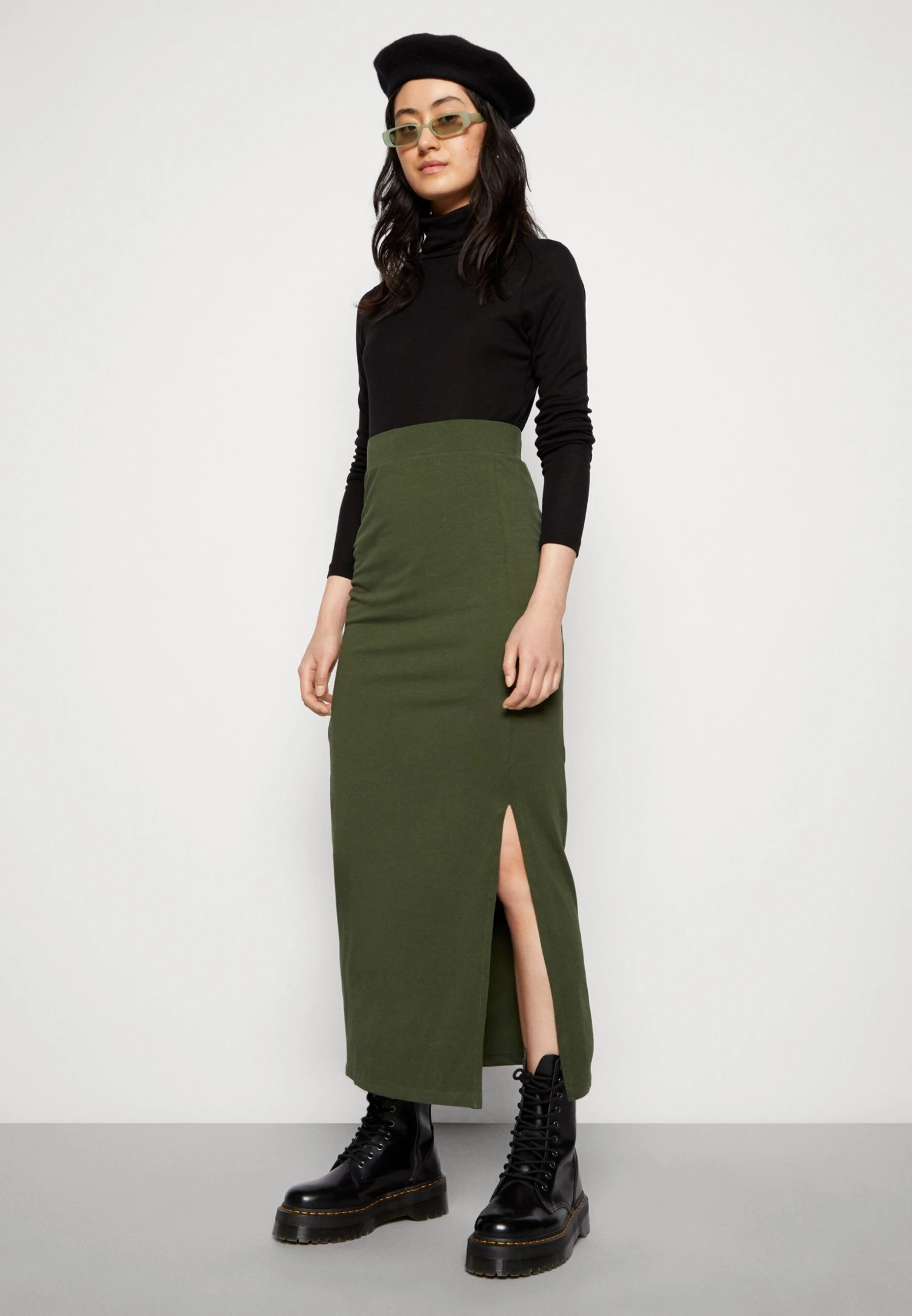 Even&Odd Maxi Skirt - Khaki 4 Even&Odd Maxi Skirt - Khaki - Image 4