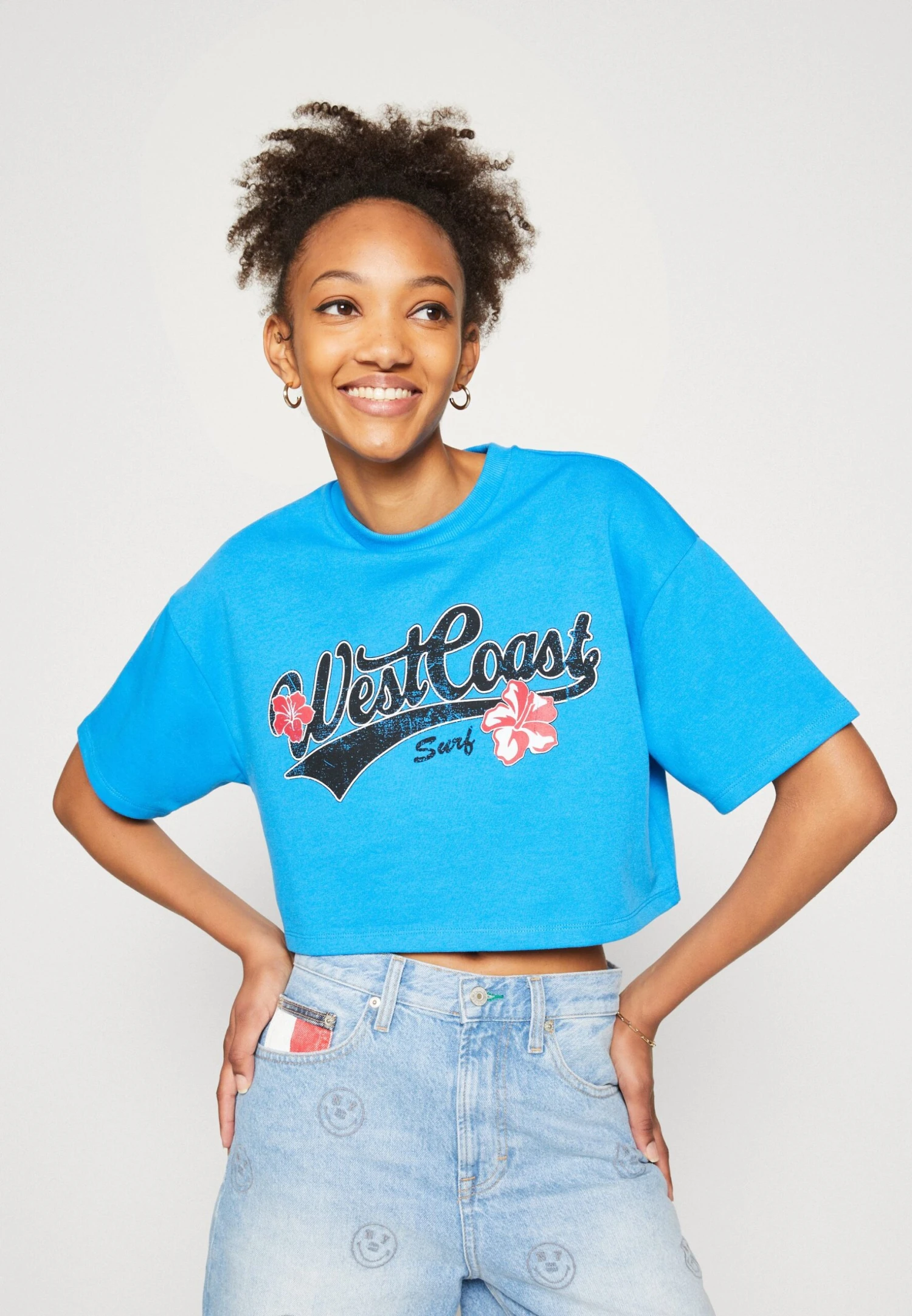 Even&Odd Print T-Shirt - Blue 4 Even&Odd Print T-Shirt - Blue - Image 4