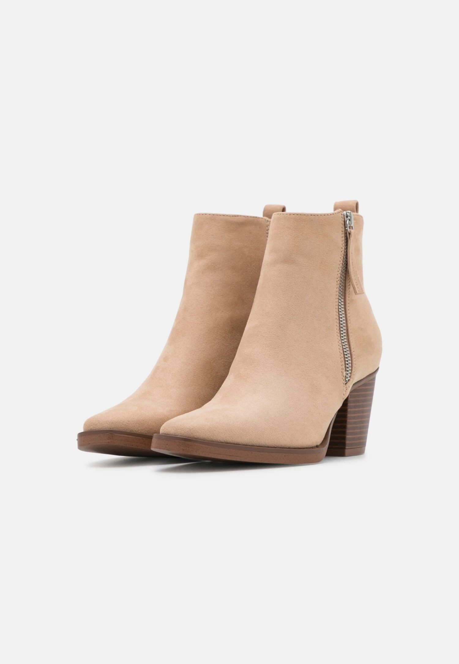Even&Odd Cowboy/Biker Ankle Boot - Beige 3 Even&Odd Cowboy/Biker Ankle Boot - Beige - Image 3