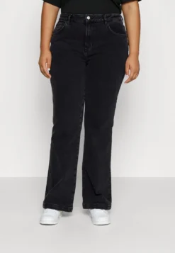 Young Washed Clean Kick Flare- Bootcut Jeans - Black Denim