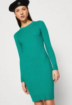 Even&Odd Crew Ausschnitt Ripp Basic Bodycon Mini Strickkleid - Shift Dress - Green 9 Even&Odd Crew Ausschnitt Ripp Basic Bodycon Mini Strickkleid - Shift Dress - Green -Even-Odd Store 4e98f0bc88a44015bde0e4c95b56a367 scaled
