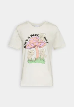 Even&Odd Hattie Mushroom Teddy - Print T-Shirt - Off-White