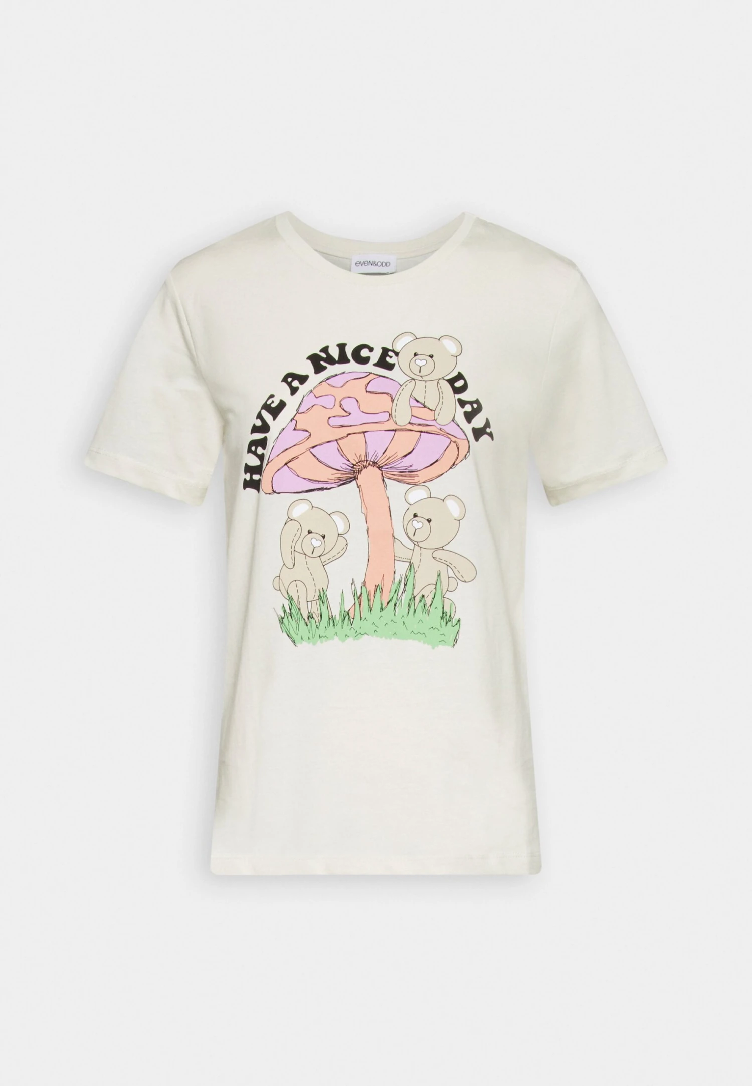 Even&Odd Hattie Mushroom Teddy - Print T-Shirt - Off-White 1 Even&Odd Hattie Mushroom Teddy - Print T-Shirt - Off-White