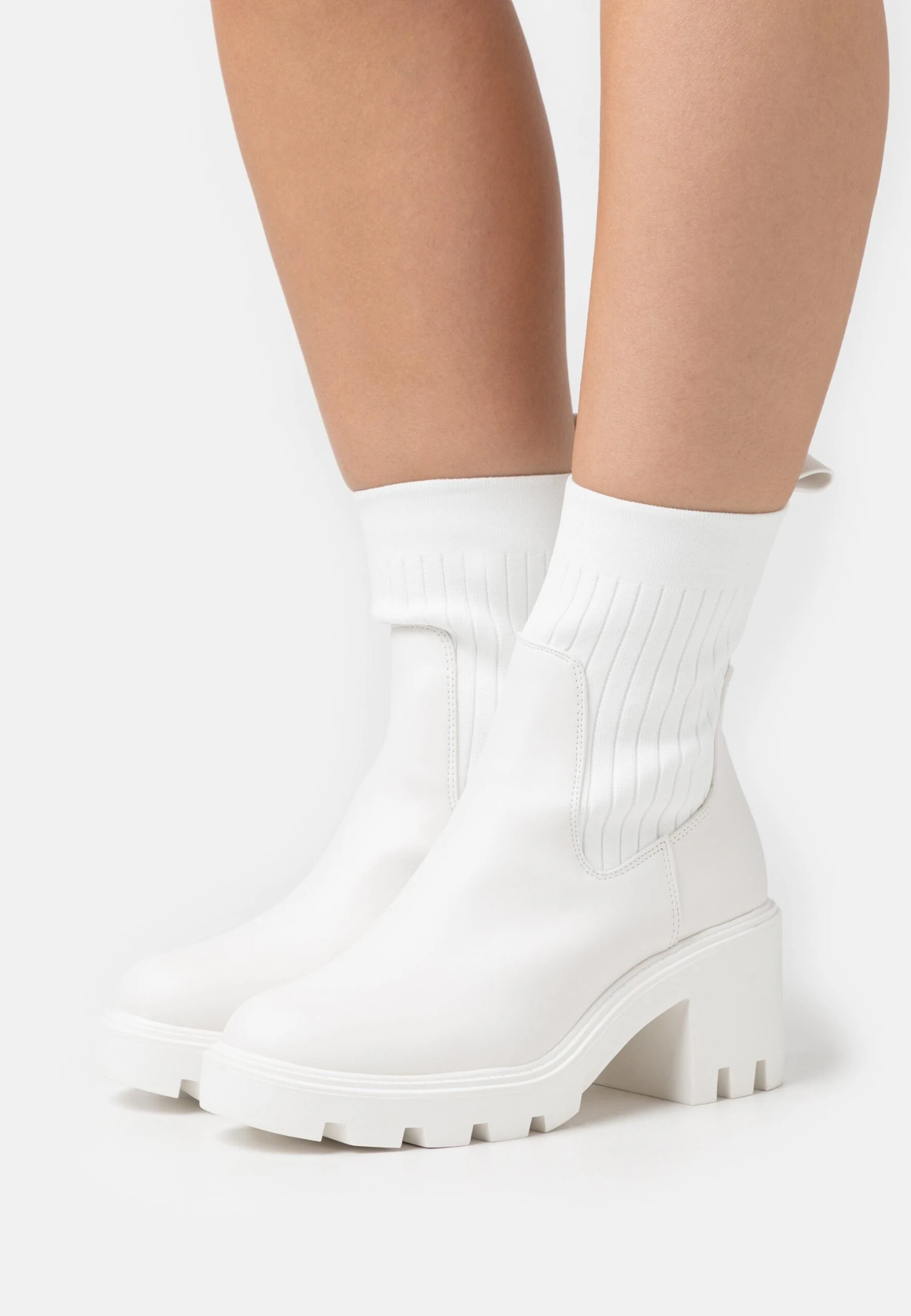 Platform Ankle Boots - White 1 Platform Ankle Boots - White