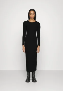 Column Maxi Dress- Maxi Dress - Black