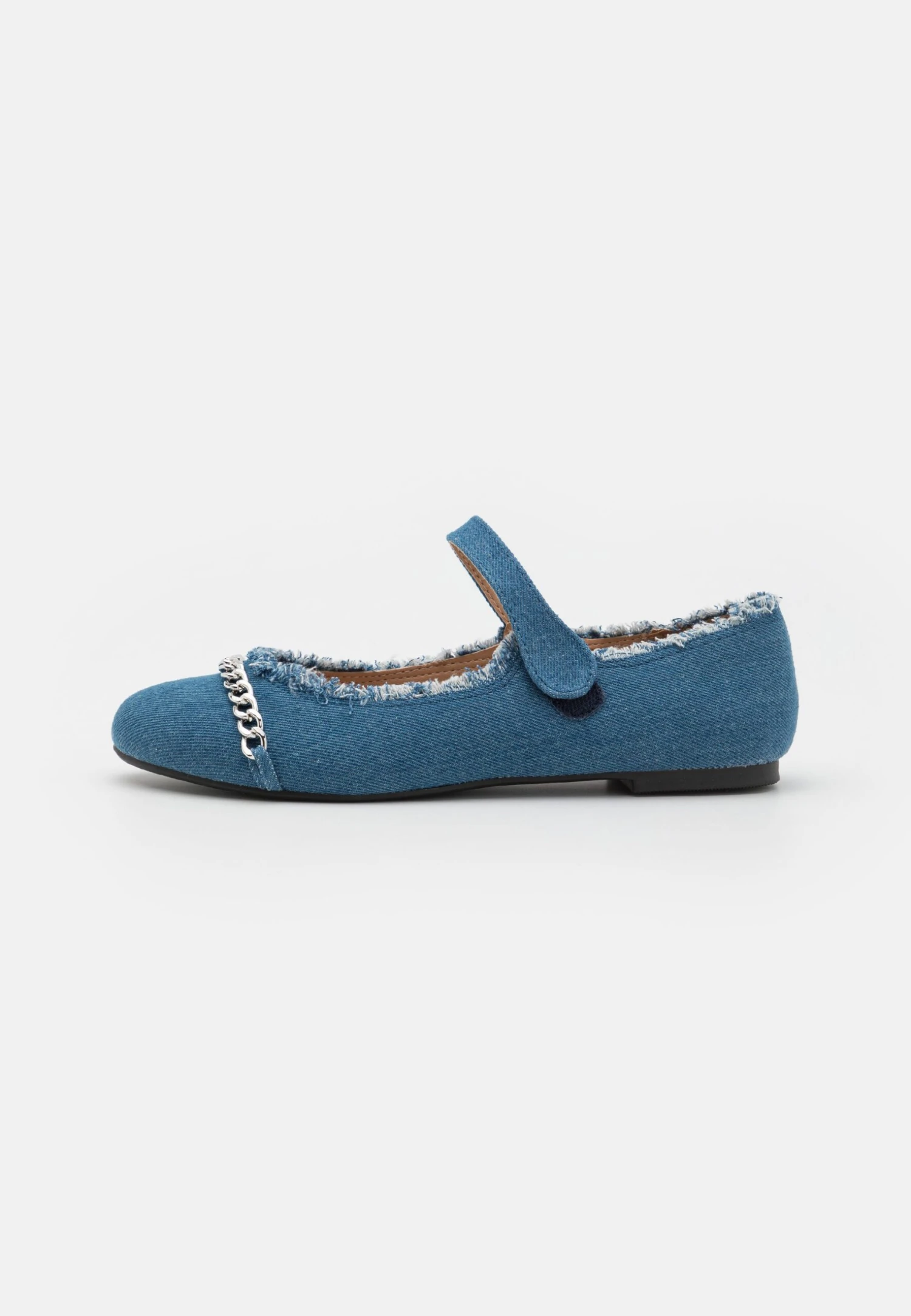 Even&Odd Ankle Strap Ballet Pumps - Blue 2 Even&Odd Ankle Strap Ballet Pumps - Blue - Image 2
