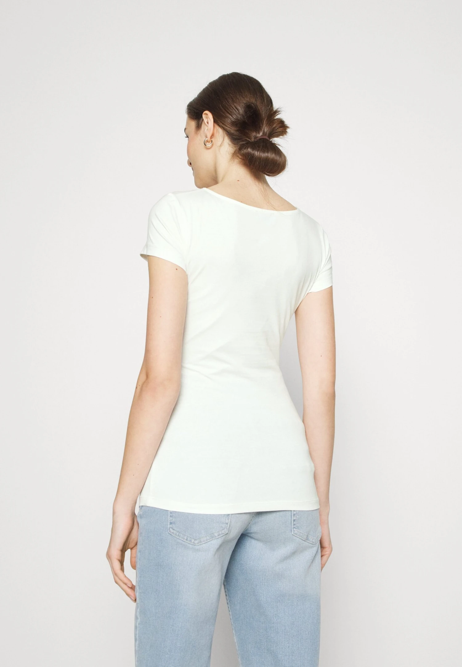 2Pack - Basic T-Shirt - Off-White/ Mottled-Grey 3 2Pack - Basic T-Shirt - Off-White/ Mottled-Grey - Image 3