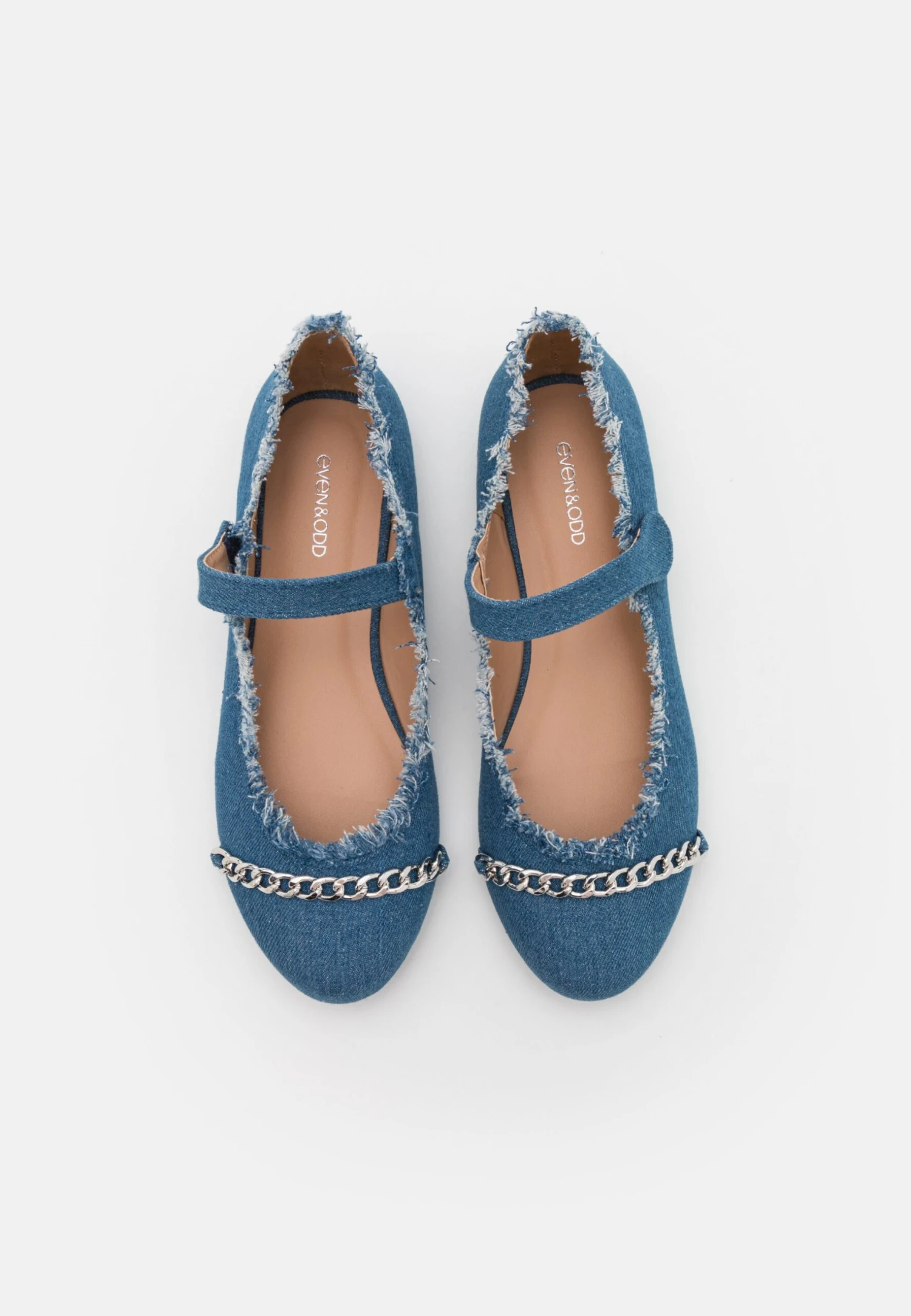 Even&Odd Ankle Strap Ballet Pumps - Blue 6 Even&Odd Ankle Strap Ballet Pumps - Blue - Image 6