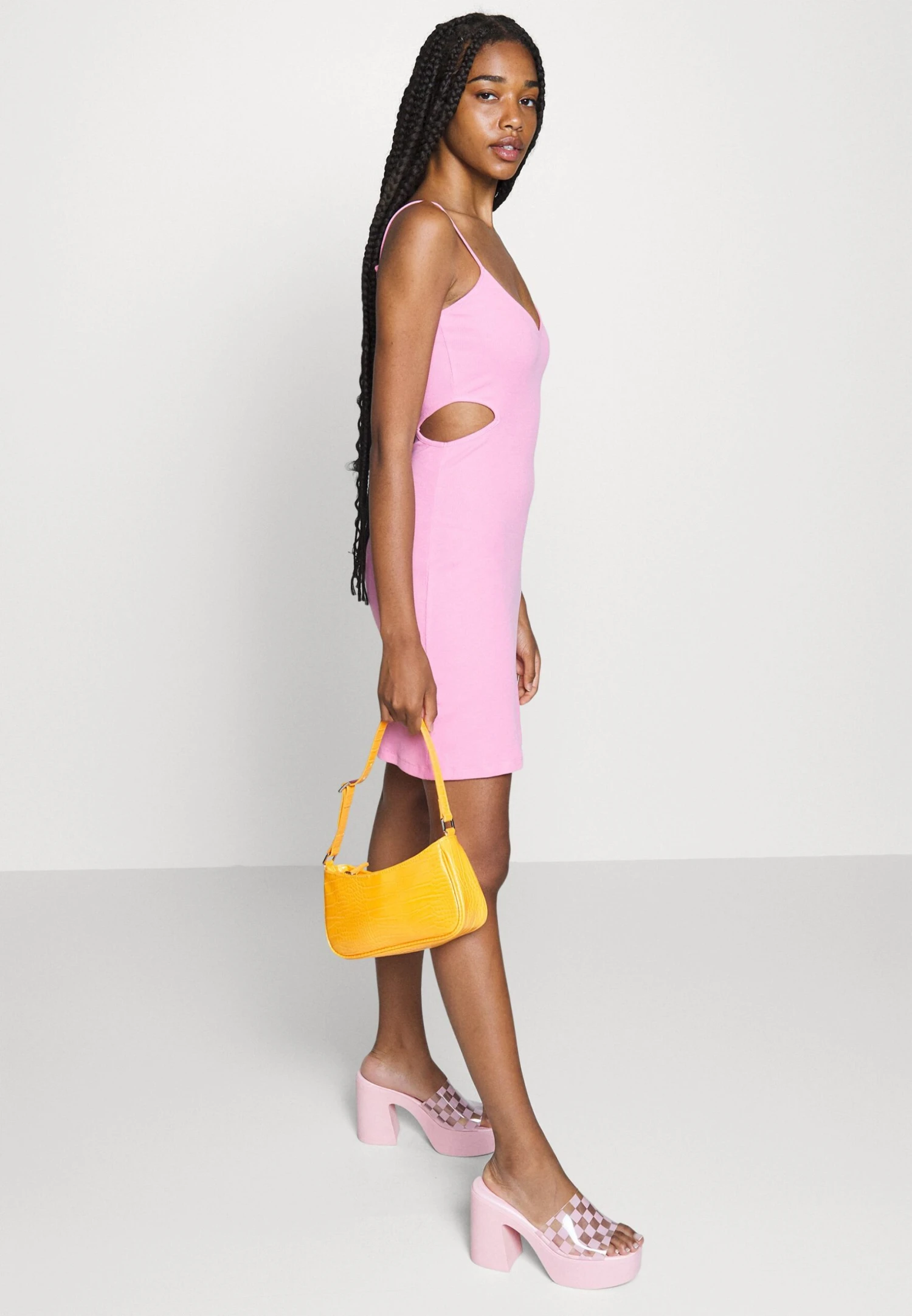 Even&Odd Flare Mini Dress- Day Dress - Pink 5 Even&Odd Flare Mini Dress- Day Dress - Pink - Image 5