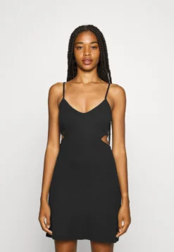 Even&Odd Flare Mini Dress- Day Dress - Black