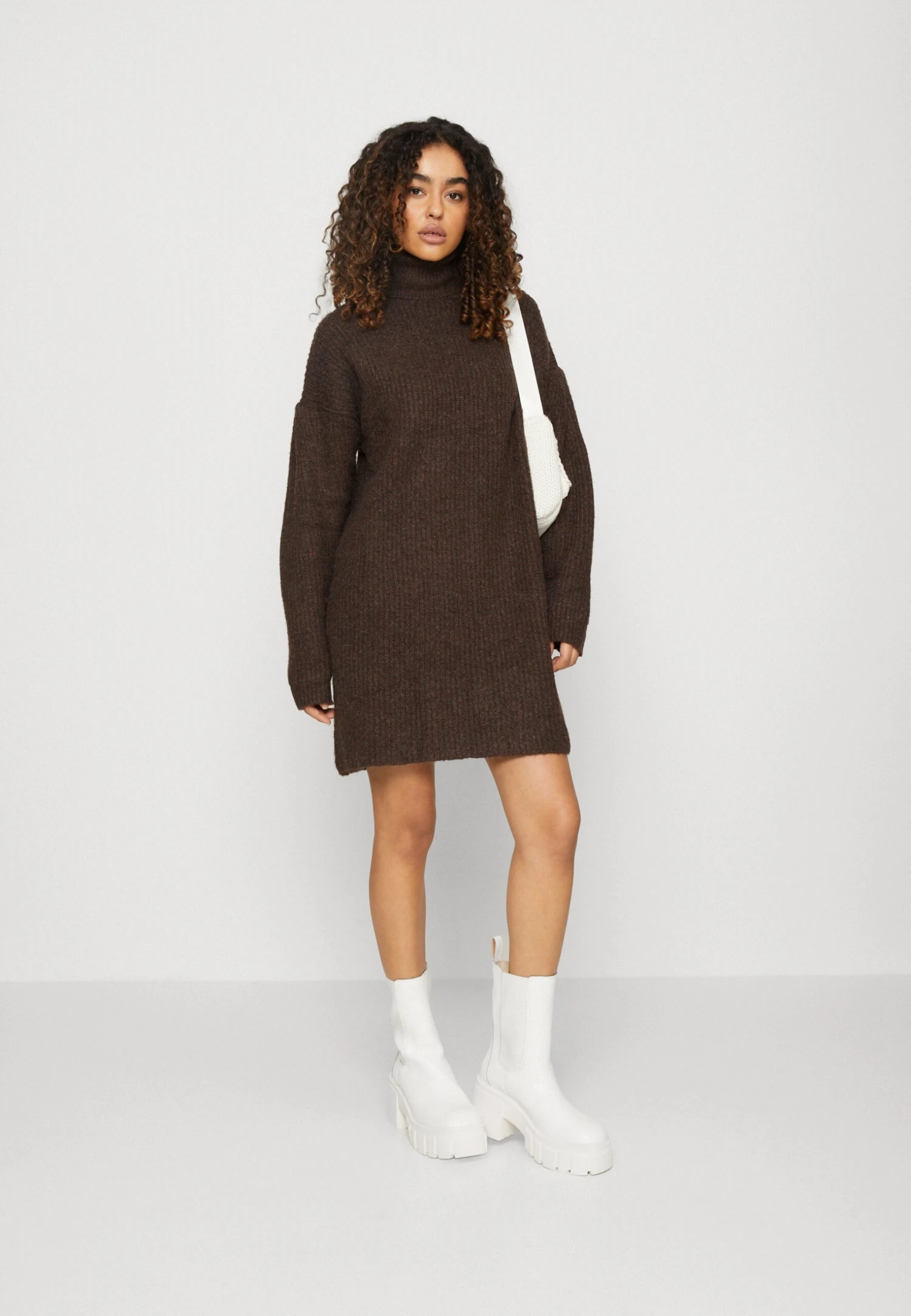 Even&Odd Jumper Dress - Dark Brown 2 Even&Odd Jumper Dress - Dark Brown - Image 2