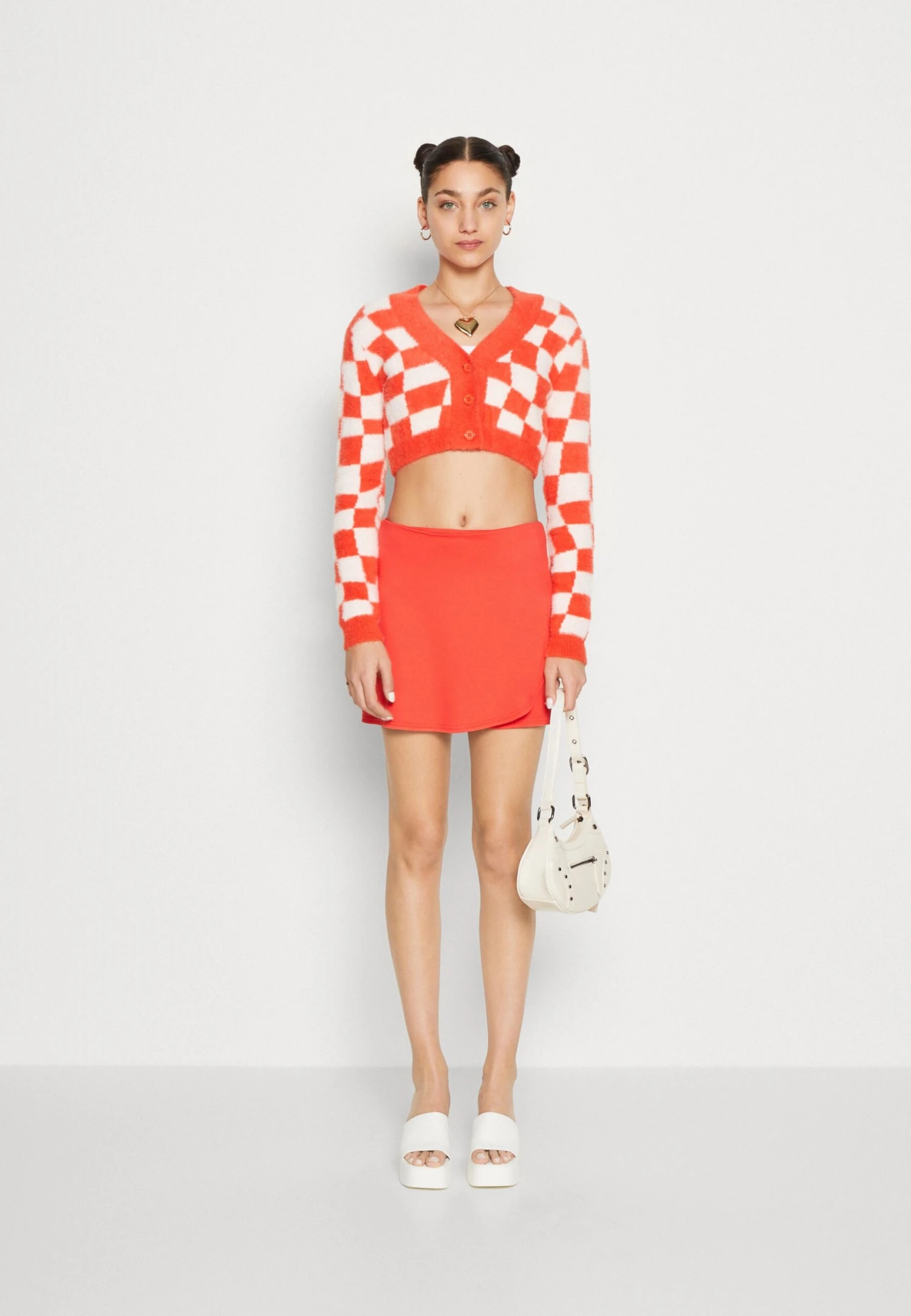 Even&Odd A-Line Skirt -Red 2 Even&Odd A-Line Skirt -Red - Image 2