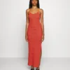 Even&Odd Midi Fake Bodycon Dress - Maxi Dress - Orange/Pink/Black