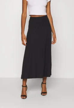 Even&Odd Basic Maxi Skirt - A-Line Skirt - Black