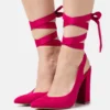Even&Odd Lace-Up Heels - Pink