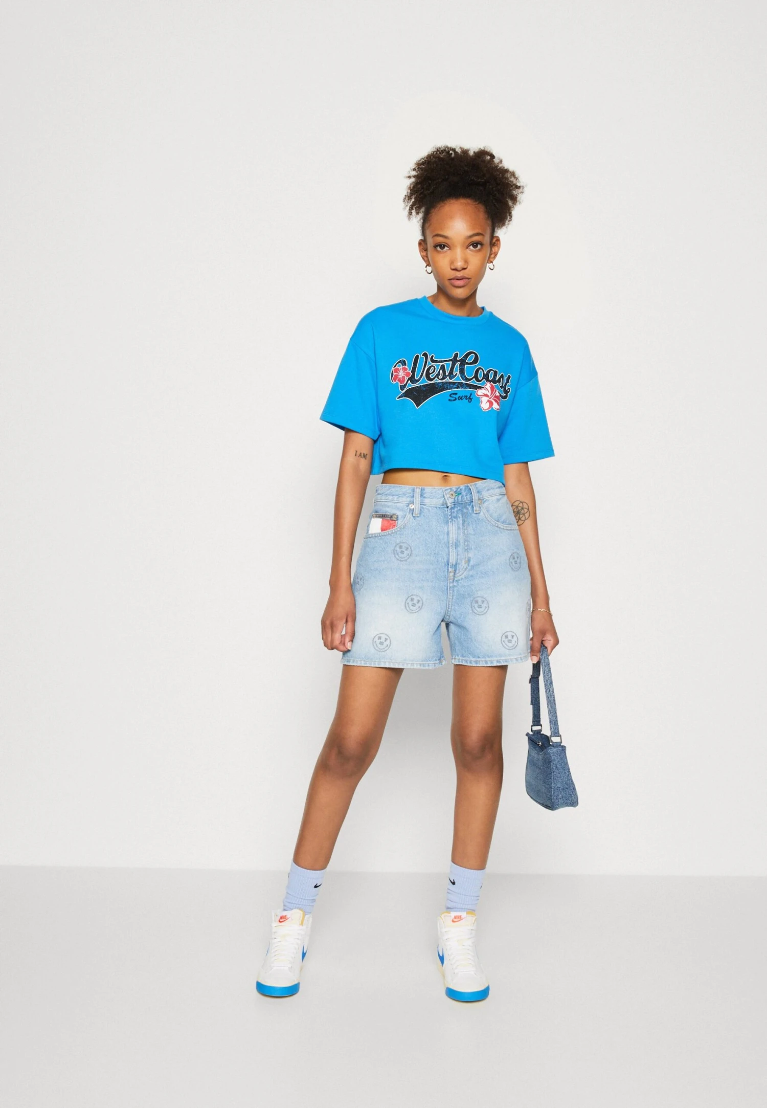 Even&Odd Print T-Shirt - Blue 2 Even&Odd Print T-Shirt - Blue - Image 2