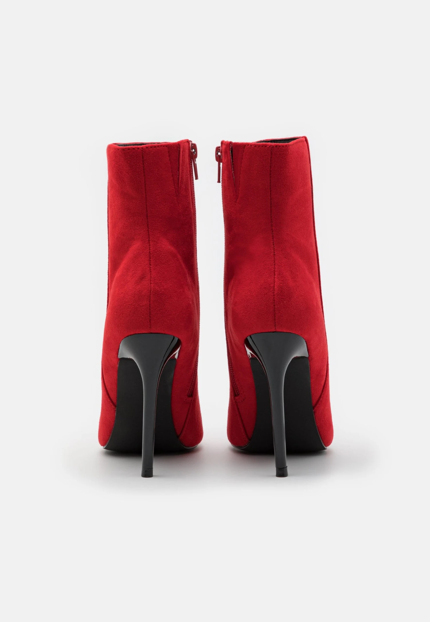 Even&Odd High Heeled Ankle Boots - Red 4 Even&Odd High Heeled Ankle Boots - Red - Image 4