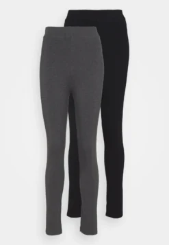 Even&Odd High Waisted Leggings 2 Pack- Leggings - Trousers - Black/Mottled Dark Grey -Even-Odd Store d801180b496544009a781d4a56815d6f scaled
