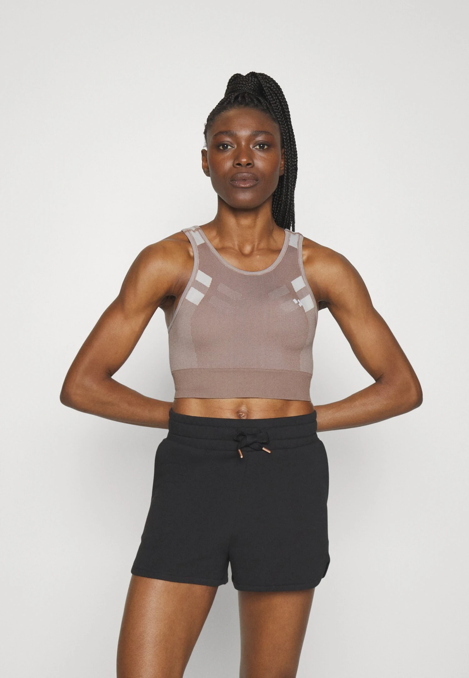 Medium Support Sports Bra - Taupe 1 Medium Support Sports Bra - Taupe