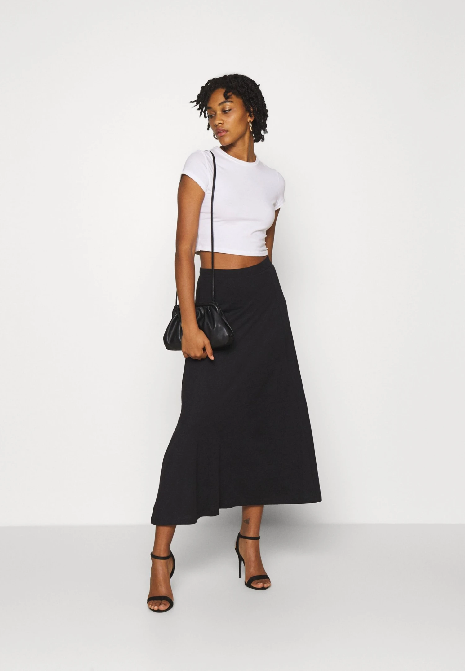 Even&Odd Basic Maxi Skirt - A-Line Skirt - Black 2 Even&Odd Basic Maxi Skirt - A-Line Skirt - Black - Image 2