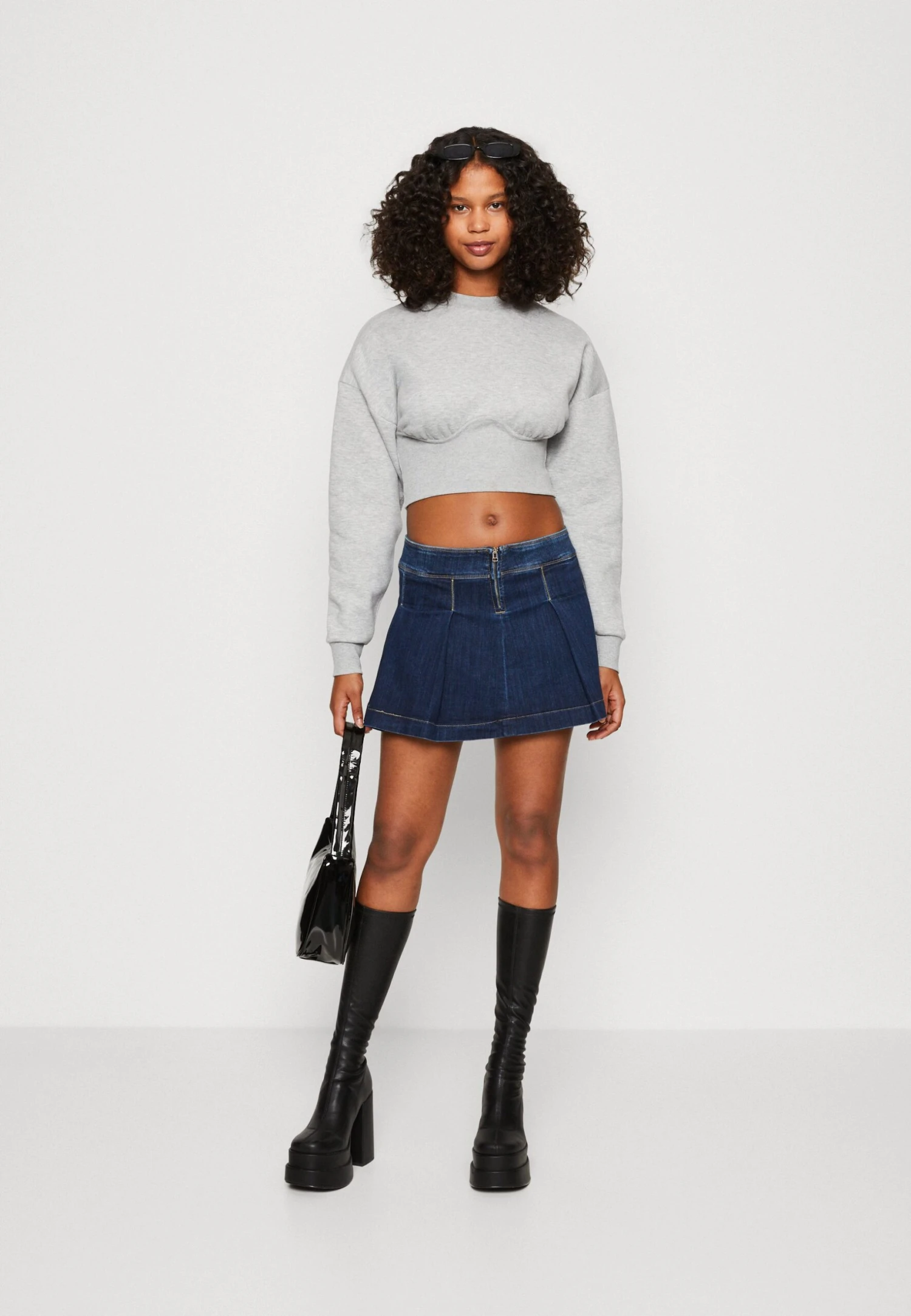 Even&Odd Sweatshirt - Mottled Light Grey 2 Even&Odd Sweatshirt - Mottled Light Grey - Image 2