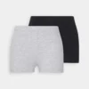 Even&Odd 2 Pack - Shorts - Black/Mottled Light Grey