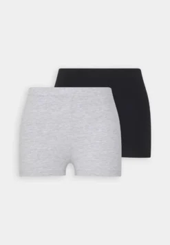 Even&Odd 2 Pack - Shorts - Black/Mottled Light Grey