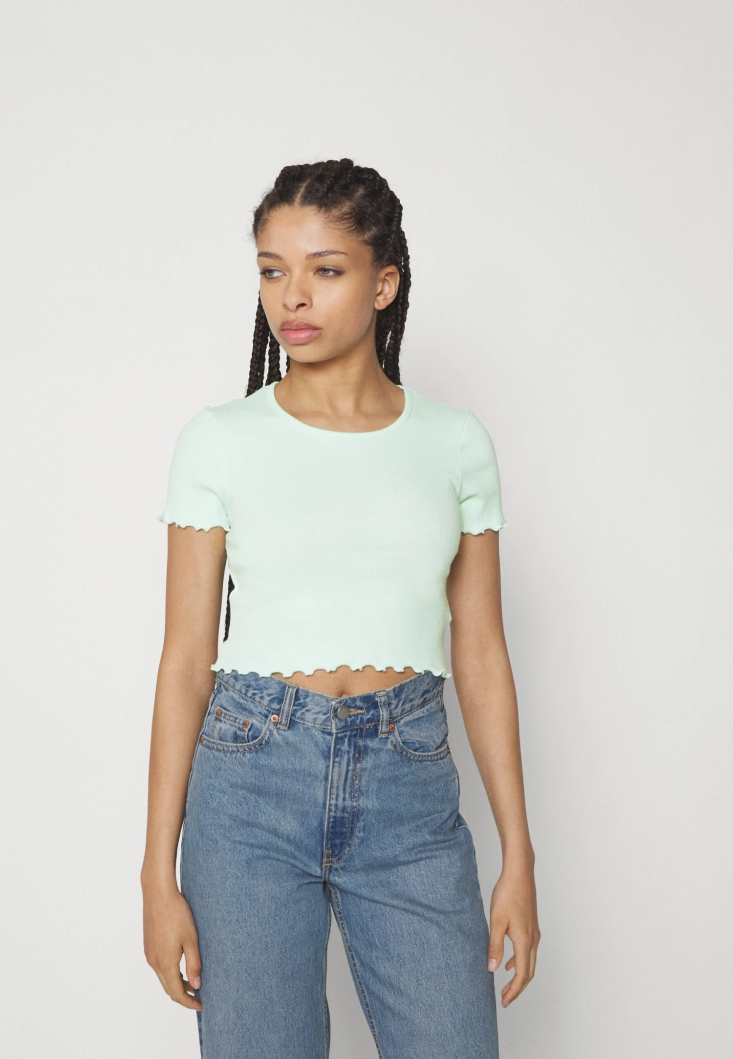 Even&Odd 2 Pack - Basic T-Shirt - 601 - Light Green_001 - White 4 Even&Odd 2 Pack - Basic T-Shirt - 601 - Light Green_001 - White - Image 4